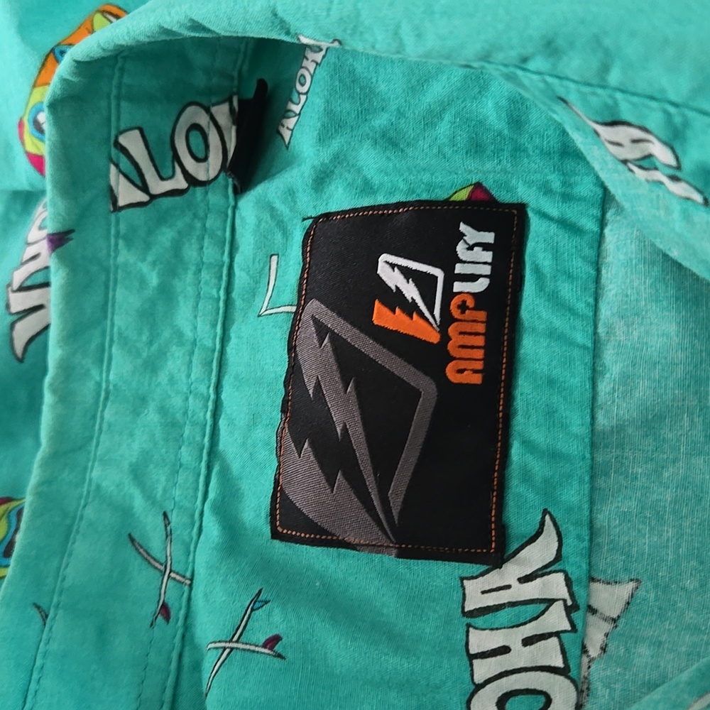 Amplify Hawaii Tiki Drink Print Button Front Shir… - image 7